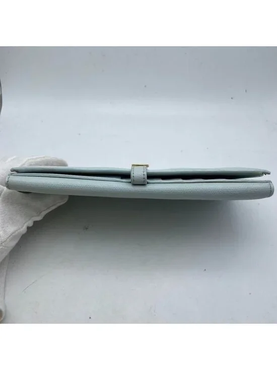 Chanel Coco Button Bifold Wallet Lime Green Card Billfold - Picture 7 of 16